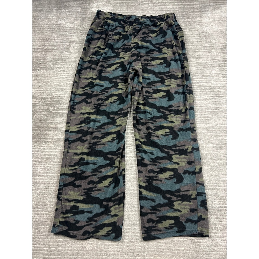 Mission Ridge Pajama Pants Mens 2XL Green Camouflage Fleece Lounge Sleepwear